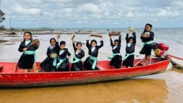 Fotos foram feitas para a formatura dos estudantes ribeirinhos do jardim II da Escola Professora Vilma de Nazaré, localizada na Ilha Saracá