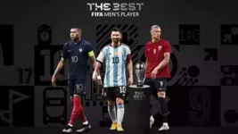 Kylian Mbappé, Linel Messi e Erling Haaland disputam prêmio de melhor jogador do mundo.
