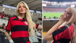 Atual namorada do zagueiro Léo Pereira, a influenciadora Karoline Lima se tornou sensação no Carnaval do Rio de Janeiro como fantasia de torcedores do Flamengo.