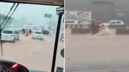 Muitos pontos de alagamento foram registrados após Rio Uriboca transbordar.