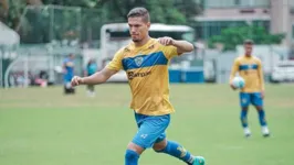 O atacante Vinicius Leite é um dos jogadores que estão confirmados para a temporada 2024 do Paysandu.