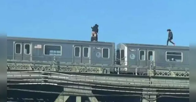 Imagem ilustrativa da notícia Alto risco! Casal é visto fazendo sexo em cima de um trem