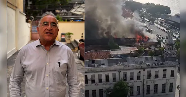 Imagem ilustrativa da notícia Vídeo: Edmilson se pronuncia sobre incêndio em casarão 