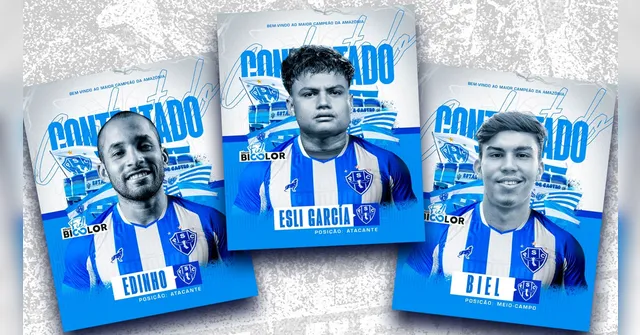 Imagem ilustrativa da notícia Paysandu anuncia a contratação de dois atacantes e um meia