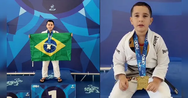 Imagem ilustrativa da notícia Jiu-jítsu: atleta mirim do Pará conquista London Open 2024