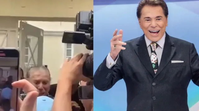 Imagem ilustrativa da notícia Silvio Santos comemora aniversário na porta de casa com fãs 