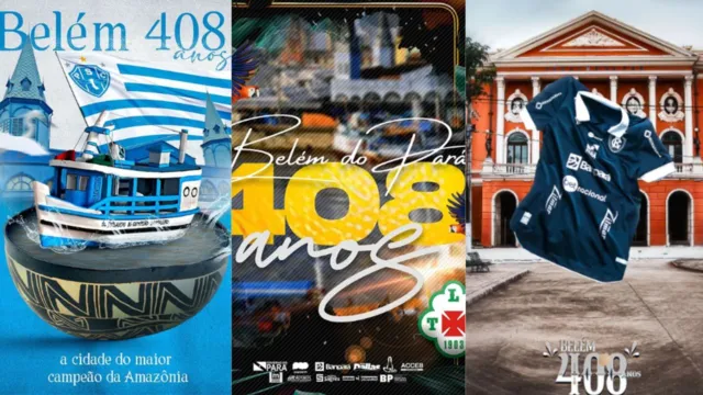 Imagem ilustrativa da notícia Paysandu, Remo e Tuna homenageiam Belém pelos 408 anos