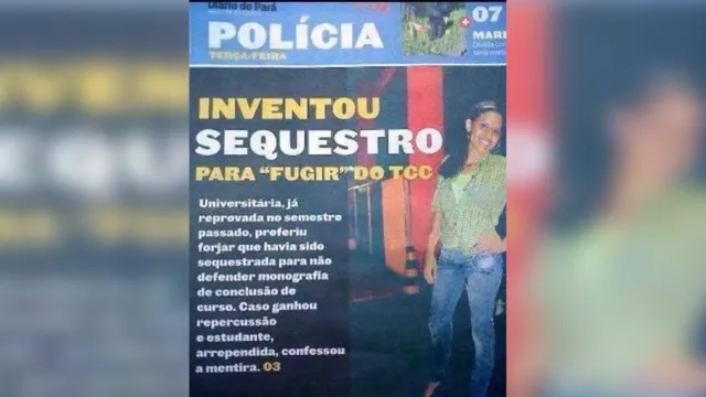 Imagem ilustrativa da notícia #TBT: A estudante que forjou o sequestro para fugir do TCC