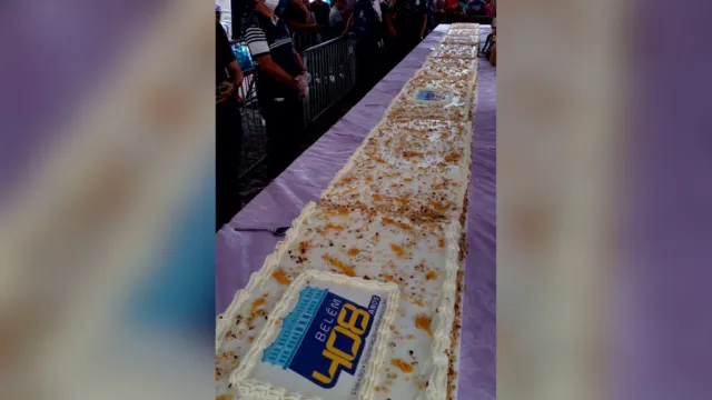Imagem ilustrativa da notícia Aniversário de Belém: bolo atrai público para o Ver-o-Peso