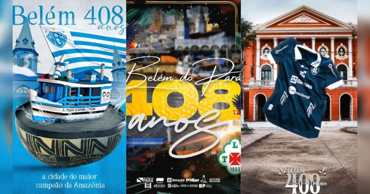 Imagem ilustrativa da notícia Paysandu, Remo e Tuna homenageiam Belém pelos 408 anos