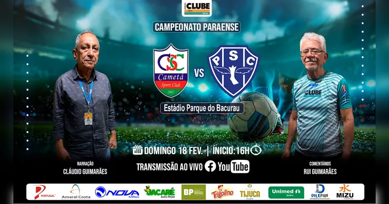Imagem ilustrativa da notícia Tem Jogo no DOL: ouça Cametá X Paysandu