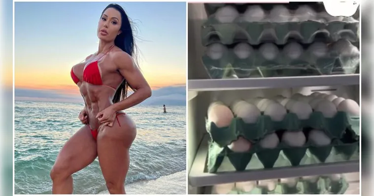 Imagem ilustrativa da notícia Gracyanne debocha após Belo confirmar dieta com 70 ovos