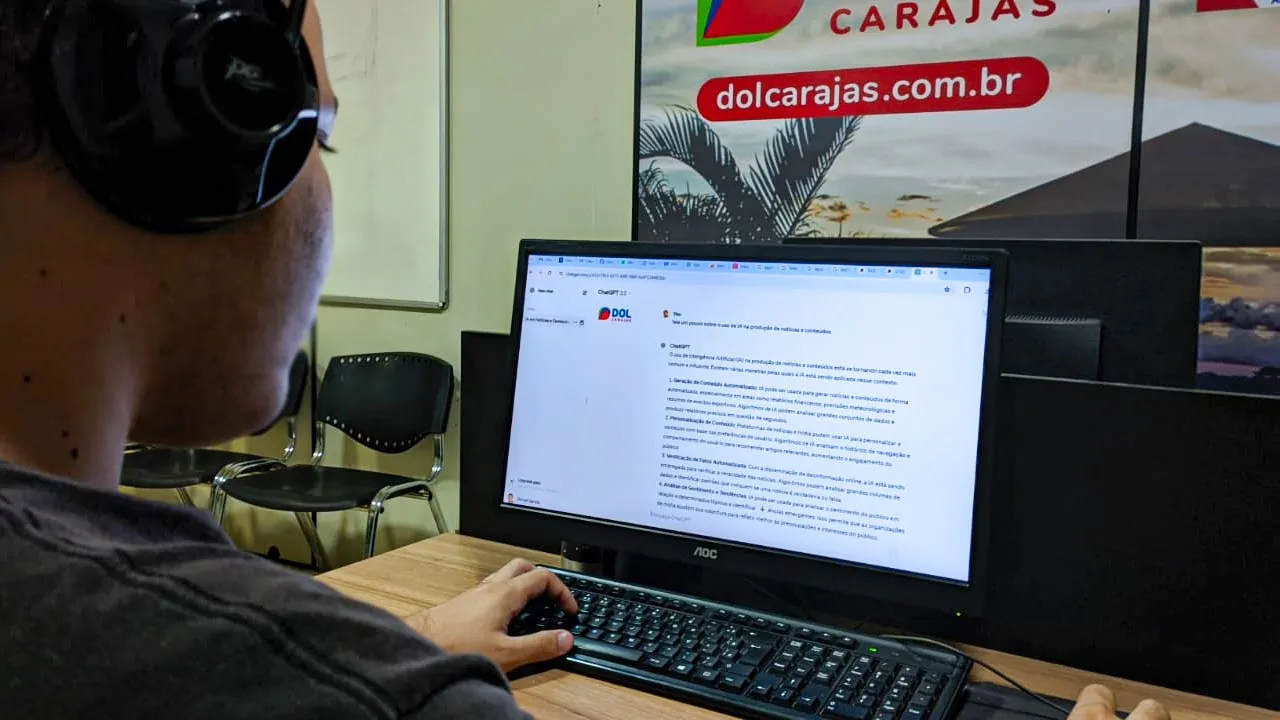 Os jornalistas do DOL Carajás contam agora com o uso da Inteligência Artificial (IA) para a produção de seus conteúdos
