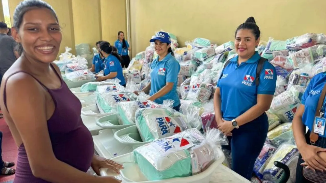 Mães de Ananindeua receberam kits enxoval, cestas básicas e eletrodomésticos em ação na Usina da Paz Icuí