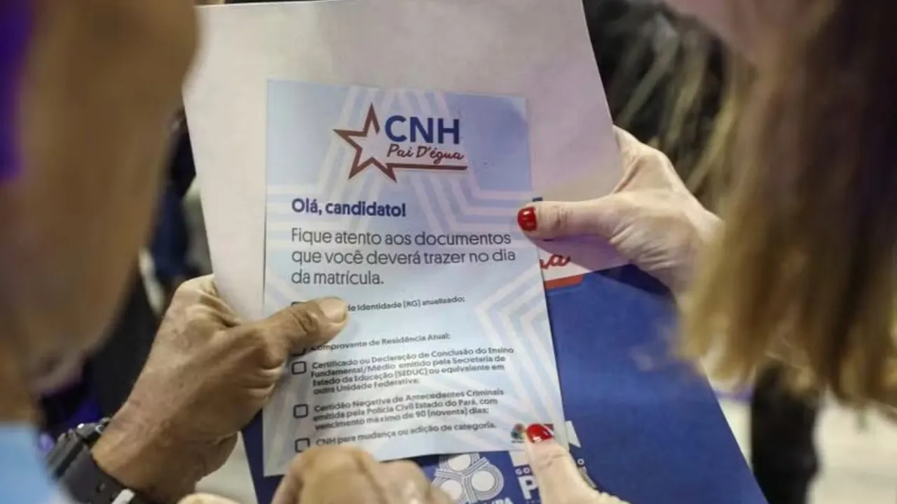 Documentos que devem ser levados para a matrícula no CNH Pai' D'égua