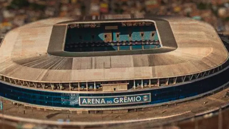 Estádio do Grêmio atingido pelas cheias do RS