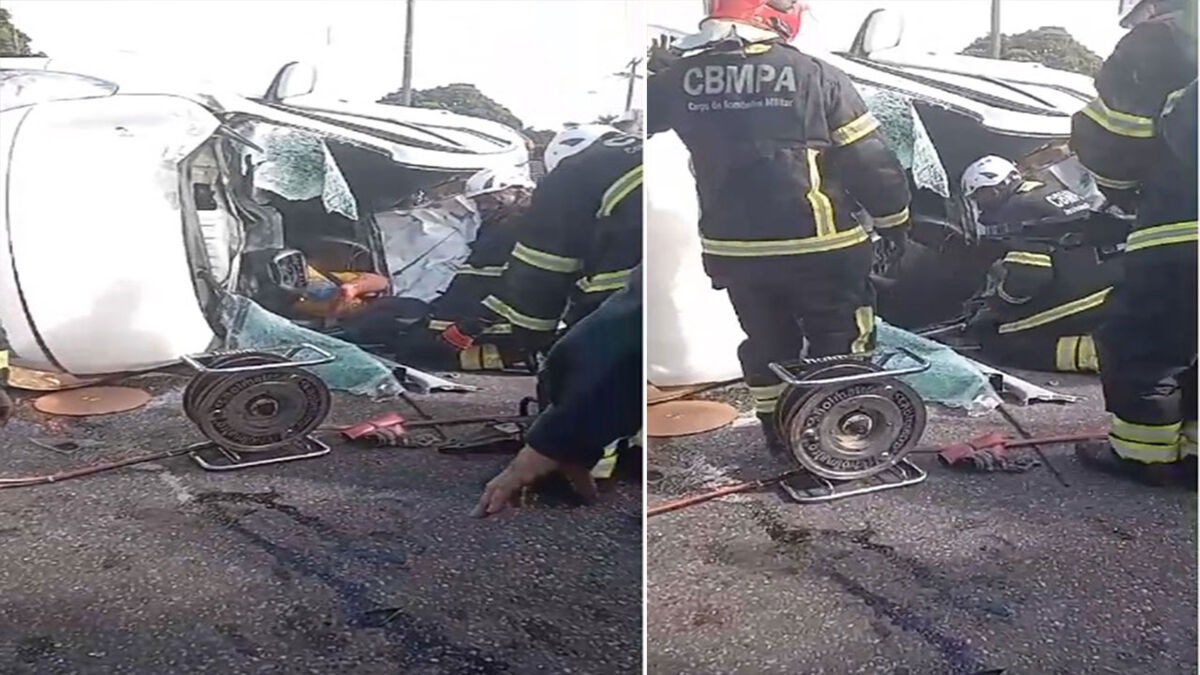 Mosqueiro: grave acidente deixa motorista preso as ferragens