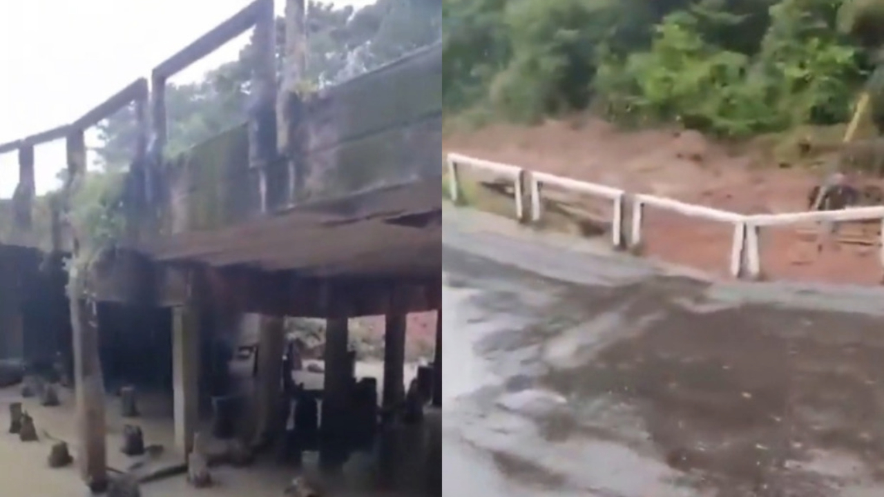 Ponte Castanhalzinho cedeu e interditou a rodovia PA-140 entre os municípios de Bujaru e Concórdia do Pará