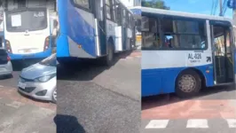 Imagem ilustrativa da notícia Roda de ônibus sai e veículo tomba no bairro da Pedreira