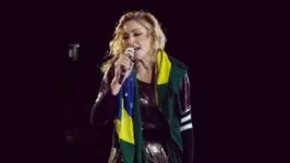 Madonna em um dos shows no Brasil