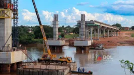 Obras da terceira ponte do Itacaiúnas avançam em Marabá, sudeste do Pará
