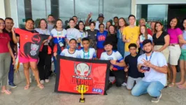 Equipe do Sesi de Marabá recebeu uma recepção calorosa no aeroporto de Marabá