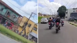 O protesto ocorreu na manhã desta quarta-feira (6).