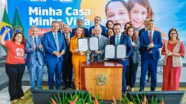 O presidente Lula e o ministro Jader Filho, além de outras autoridades estiveram presentes no evento.