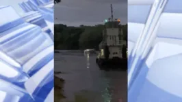 O acidente danificou a rampa de entrada da embarcação.