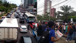 Trânsito na Almirante por conta do protesto dos servidores