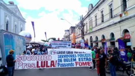 Manifestação dos servidores municipais no Ver-o-Peso