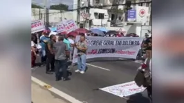 Protesto dos servidores na Almirante Barroso