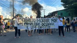 Protesto dos moradores do 'viver pratinha'