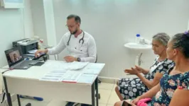 Serviço de telemedicina sendo ofertado