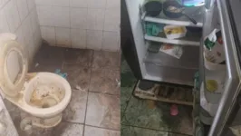 Casa onde a idosa vivia em condição precária foi flagrada por policiais civis