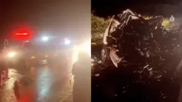 Um veículo entrou na frente do ônibus fazendo o motorista desviar para o acostamento.