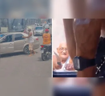 Imagem ilustrativa da imagem Vídeo: idoso ameaça motorista de ônibus com terçado