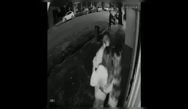 No vídeo, é possível perceber o momento que o sócio dá um tapa na bunda da jovem.