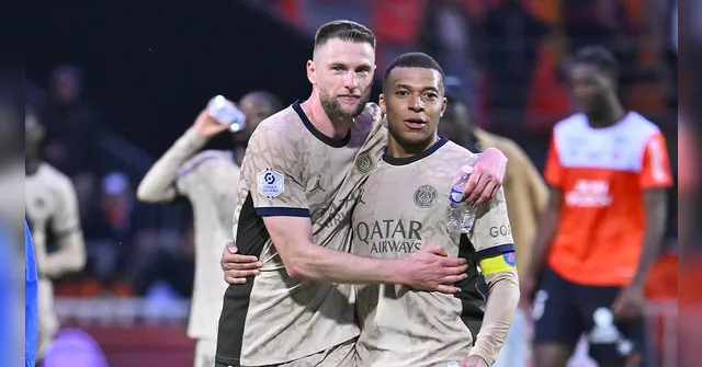Imagem ilustrativa da notícia PSG vence Lorient e pode ser campeão francês