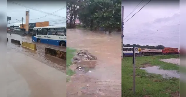 Imagem ilustrativa da notícia Alagamento deixa trânsito lento na BR-316 