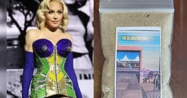 Imagem ilustrativa da notícia Loja vende areia do show de Madonna em Copacabana 
