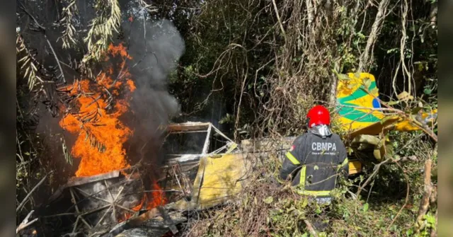 Imagem ilustrativa da notícia Piloto e passageiro são ejetados de avião que caiu no Pará