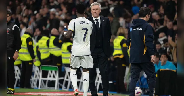 Imagem ilustrativa da notícia Ancelotti defende Vini Jr: "Nunca vi jogador tão perseguido"