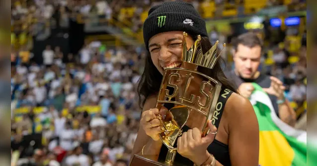 Imagem ilustrativa da notícia Rayssa Leal conquista etapa da Liga Mundial de Street Skate