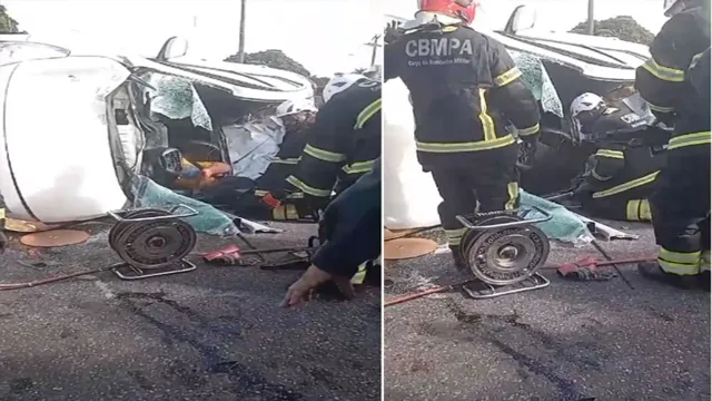 Imagem ilustrativa da notícia Mosqueiro: grave acidente deixa motorista preso as ferragens