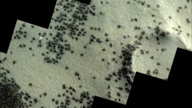 Imagem ilustrativa da notícia Agência Espacial Europeia detecta 'aranhas' em Marte