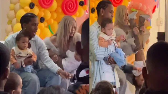 Imagem ilustrativa da notícia Vídeo: Rihanna é criticada ao segurar filho de ponta-cabeça