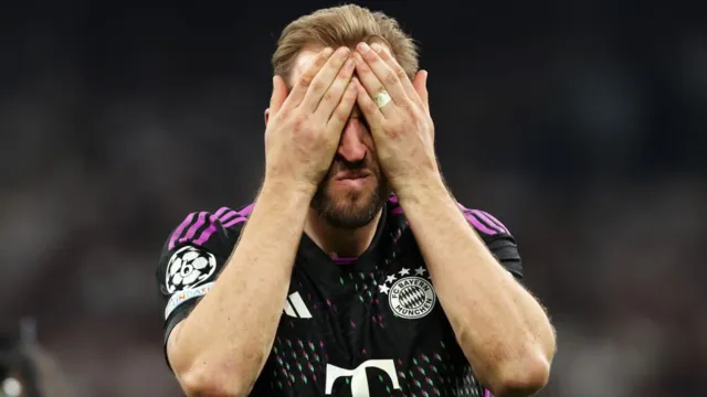 Imagem ilustrativa da notícia Kane aumenta fama de pé-frio com seca inédita do Bayern