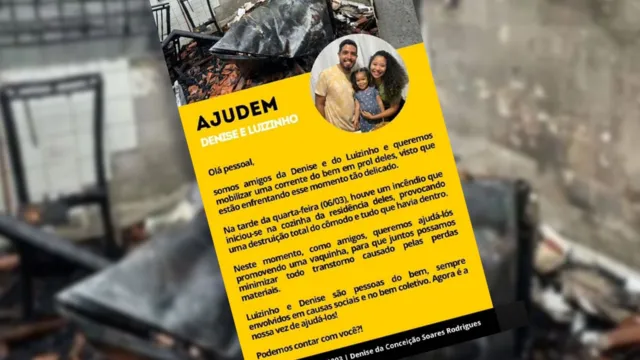 Imagem ilustrativa da notícia Casal tem casa destruída em incêndio e precisa de ajuda