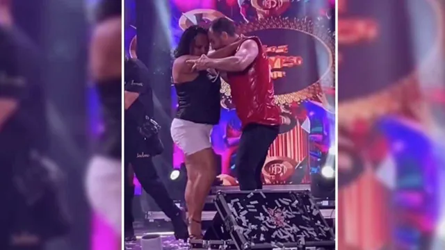 Imagem ilustrativa da notícia Vídeo: fã sobe em palco de Joelma e surpreende a cantora
